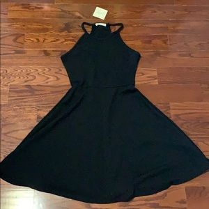 black halter top dress NWT
